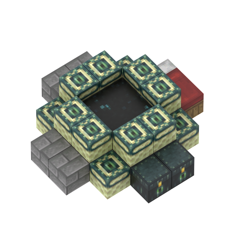Minecraft magnet klodser - End portal - 32 stk.
