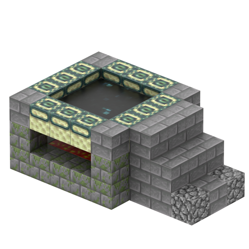 Minecraft magnet klodser - Stor End portal - 64 stk.