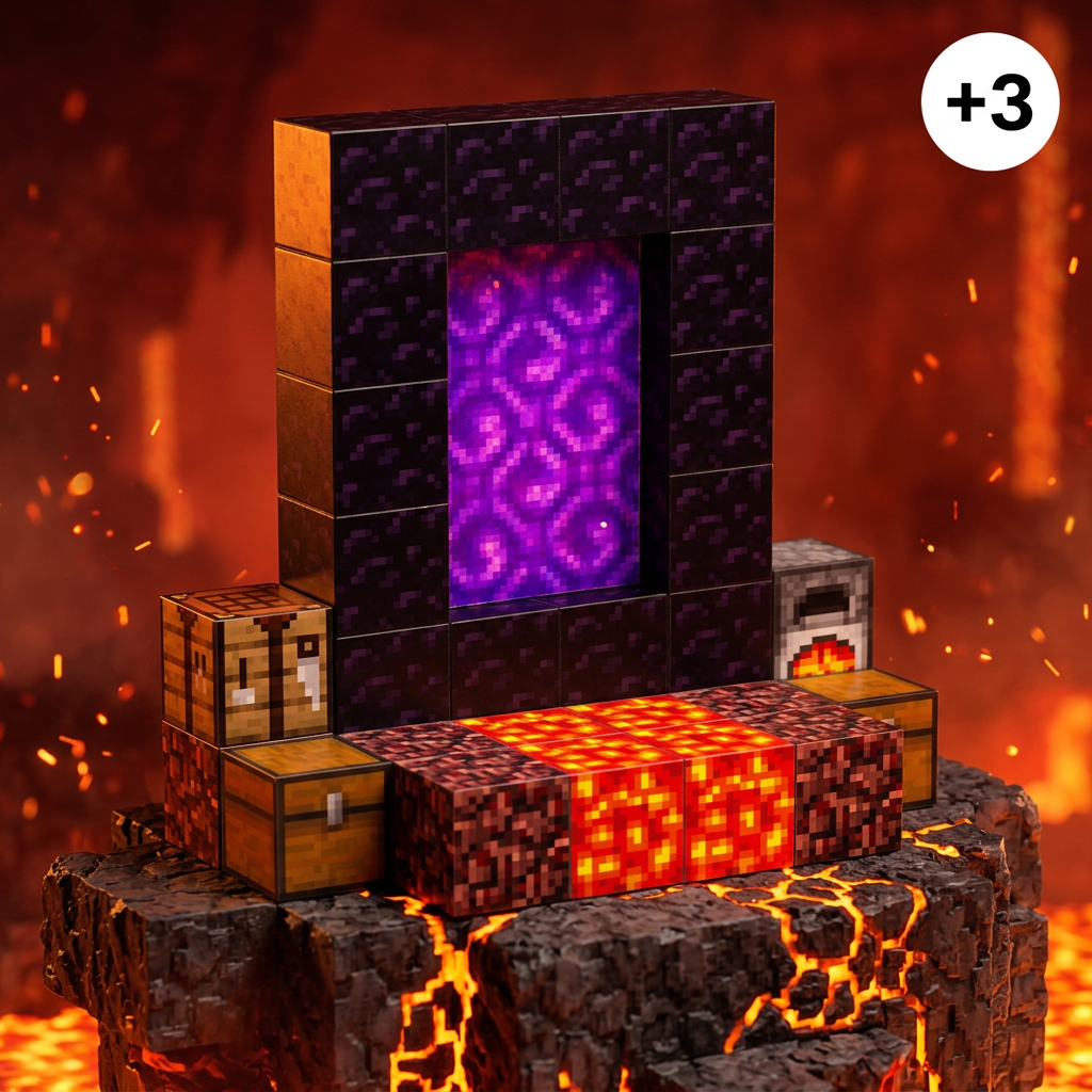 Nether portal med lava