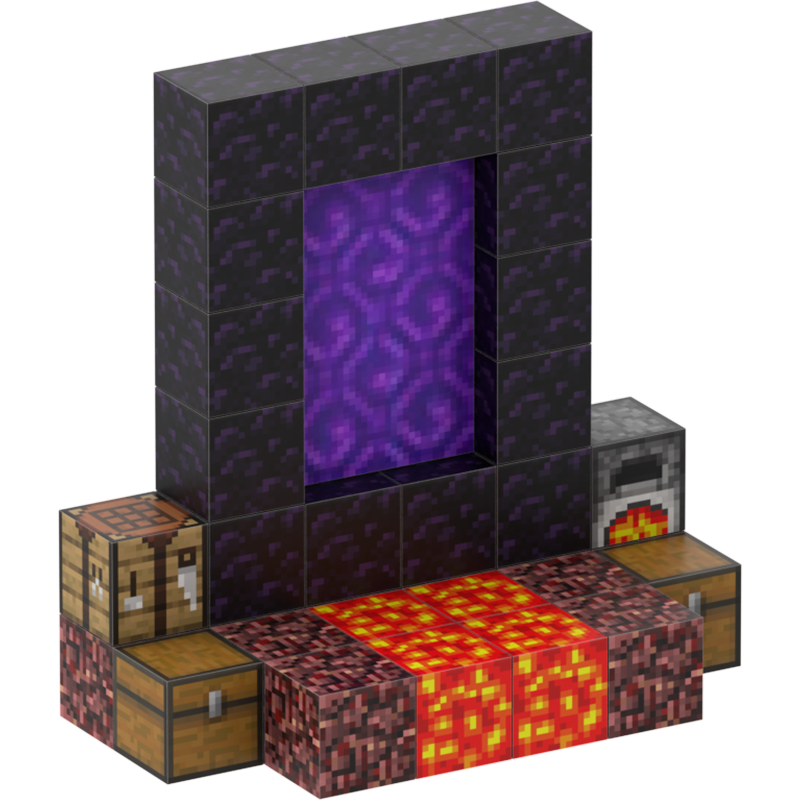 Nether portal med lava