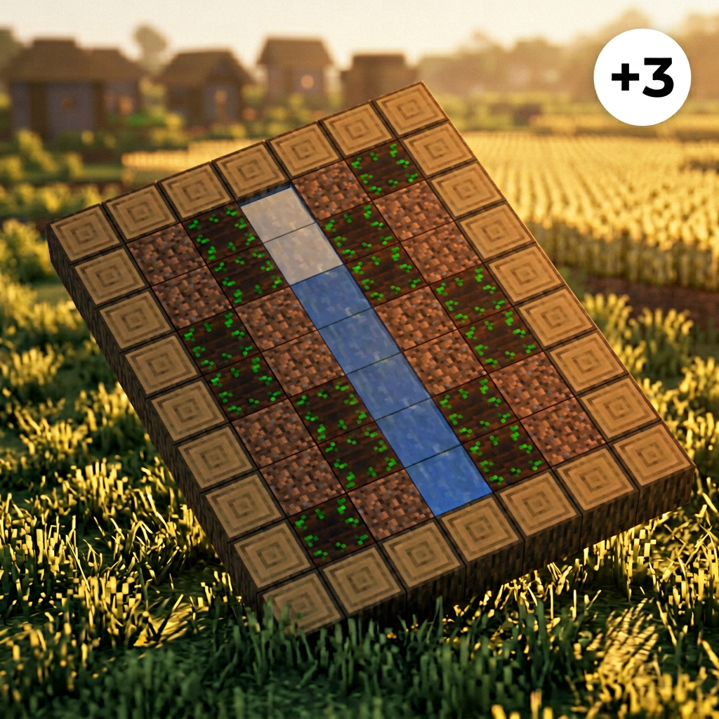 Minecraft magnet klodser - Farm - 63 stk.