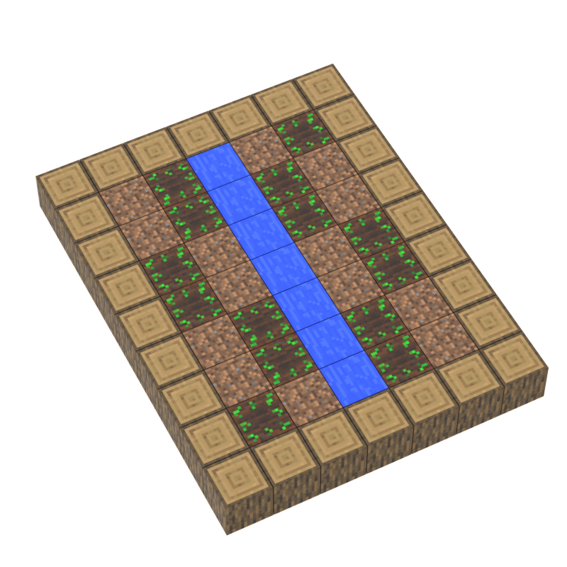 Minecraft magnet klodser - Farm - 63 stk.