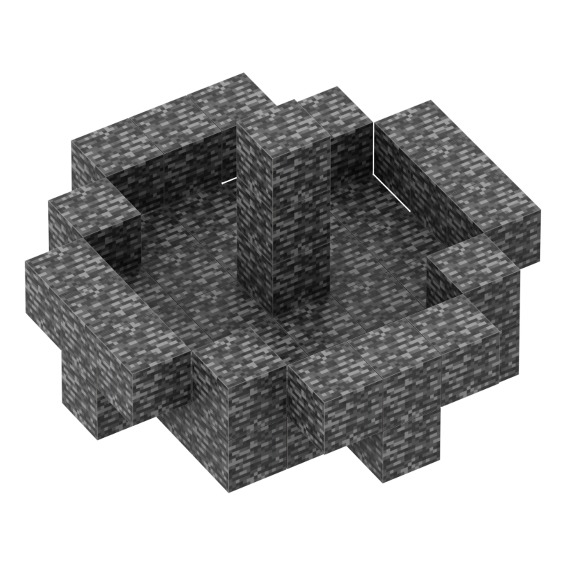 Minecraft magnet klodser - Sten fæstning - 48 stk.
