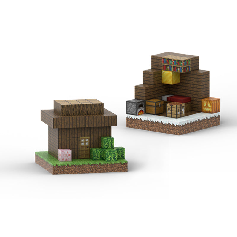 Minecraft magnet klodser - Huset - 200 stk.