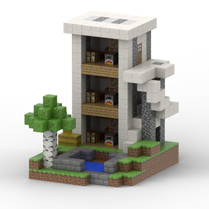 Minecraft magnet klodser - Lejligheden - 538 stk.
